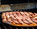 Ham steak on the grill. Calgary Alberta Canada Royalty Free Stock Photo