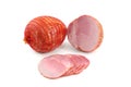 Ham on a white background Royalty Free Stock Photo