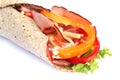 Ham Wrap Sandwich Royalty Free Stock Photo