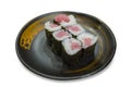 Hamachi sashimi shushi, focus selective Royalty Free Stock Photo