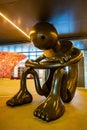 Hamad Airport, Quatar - July 9, 2021: Whimsical Bronze Sculptures at Hamad International Airport