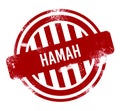 Hamah - Red grunge button, stamp