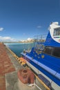 Hamakawa fishing port and fisherina district in the vicinity of the American Village in Chatan City of Okinawa