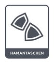 hamantaschen icon in trendy design style. hamantaschen icon isolated on white background. hamantaschen vector icon simple and