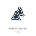 Hamantaschen icon vector. Trendy flat hamantaschen icon from religion collection isolated on white background. Vector illustration