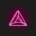 Hamantaschen neon style icon. Simple thin line, outline of judaism icons for ui and ux, website or mobile application