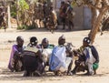 Hamar man at village market. Turmi. Lower Omo Valley. Ethiopia. Royalty Free Stock Photo