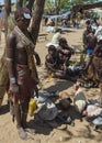 Hamar woman seller at village market. Lower Omo Va