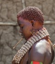 Hamar woman at village market. Turmi. Lower Omo Valley. Ethiopia.