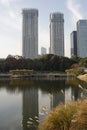 Hamarikyu Gardens in Chuo district, Toyko