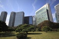 Hamarikyu gardens in Tokyo, Japan