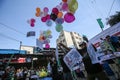 Hamas supporters participate in a mass rally in solidarity with Palestinian prisoners in Israeli prisons