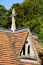 Hambledon church gatehouse roof.