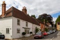 08/30/2020 Hambledon, Hampshire, UK Church lane leading to Hambledon church, a typical english row of cottages Royalty Free Stock Photo