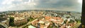 Hamburg aerial view from city tower, Germany Royalty Free Stock Photo