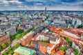 Hamburg aerial view from St Michael Church Royalty Free Stock Photo