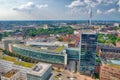 Hamburg aerial view from St Michael Church Royalty Free Stock Photo