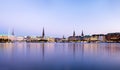 Hamburg Alster view Panorama Royalty Free Stock Photo