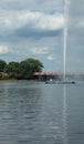 Hamburg Binnenalster - Fountain and German Railway