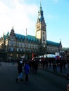 Hamburg city hall in winter