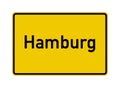 Hamburg city limits road sign