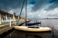 Hamburg Elbe river boat. Germany