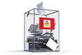 Hamburg - flag on ballot box and voices