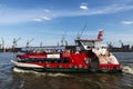 Cruise ship sailing on the Elbe river in Hamburg, Germany Royalty Free Stock Photo