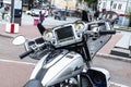 Dashboard and handlebar of the Indian Roadmaster motorcycle