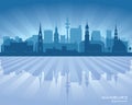 Hamburg Germany city skyline vector silhouette