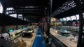 HAMBURG/GERMANY - February 2019: Busy scene at Main Train Station in Hamburg