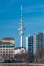 The Heinrich Hertz Tower German: Heinrich-Hertz-Turm landmark radio telecommunication tower in the city of Hamburg
