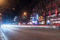 Night view of Reeperbahn street in red light district of Hamburg
