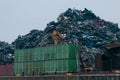 Hamburg, Germany - February 23, 2014: View at Bulk Cargo Terminal of European Metal Recycling in Rosshaven.