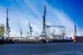Hamburg, Germany harbor freight cranes
