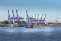 Hamburg, Germany harbor freight cranes