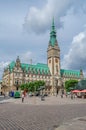 View of the Hamburg city hall, Germany Royalty Free Stock Photo