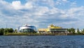 HAMBURG, GERMANY - June 23, 2019 musical boulevard Hamburg with Lion King and Mary Poppins theaters