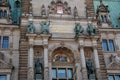 Hamburg, Germany  22 June 2022,  Part of the facade of Hamburg City Hall Royalty Free Stock Photo