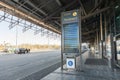 Announcement for the passengers at Hamburg airport Royalty Free Stock Photo