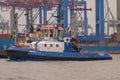 Hamburg, Germany - March 01, 2014: The tugboat Fairplay X is one of 33 tugs of the Fairplay line.