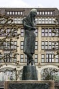Hamburg , Germany. Monument to poet Heinrich Heine on Rathhaus square