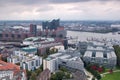 Aerial view of Harburg`s harbor Royalty Free Stock Photo
