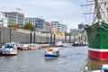 Hamburg, Germany - october 5, 2018: Sea pier in Germany. View of the port of Hamburg. Photo of the pier Hamburg. Cityscape