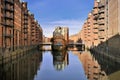 Hamburg, Germany, old warehouse district Royalty Free Stock Photo