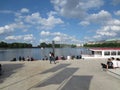 Hamburg. Germany. Panorama of the city. View of the Alster