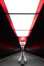 Hamburg, Germany, subway station Hafen City in Hamburg with an artistic light installation Royalty Free Stock Photo