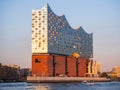 Hamburg, Germany. View at the Elbphilharmonie, a famous concert hall and at the modern hotel