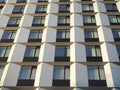 Views of facade of a modern hotel