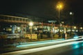 Hamburg,hafencity, time exposure, bulb, laser, architecture, time exposure, cars, laser Royalty Free Stock Photo